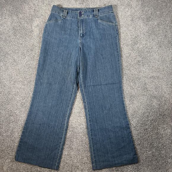 White Stag Mom Jeans 8 Blue Medium Stonewash Stretch Straight Leg Zip Fly - Picture 1 of 14